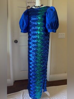 Vintage LOLI BOKER colorful sequins dress in size US 8